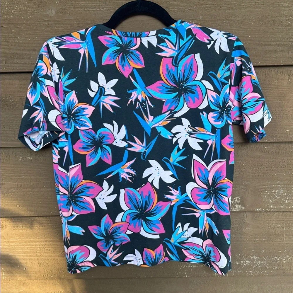 Adidas Multicolor Hawaiian Graphic Girls Tee Shirt size L (14)